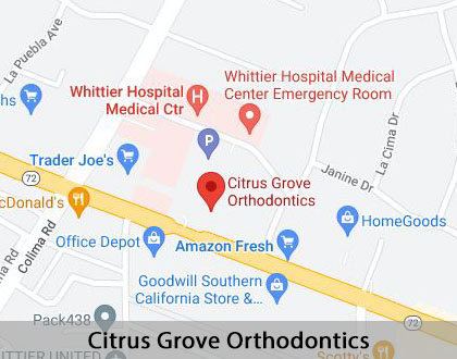 Map image for Invisalign in Whittier, CA